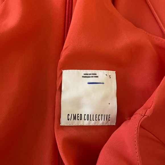 C/MEO Collective Women’s Orange Hang Tight Cowl Neck Slip Dress - Picture 7 of 8